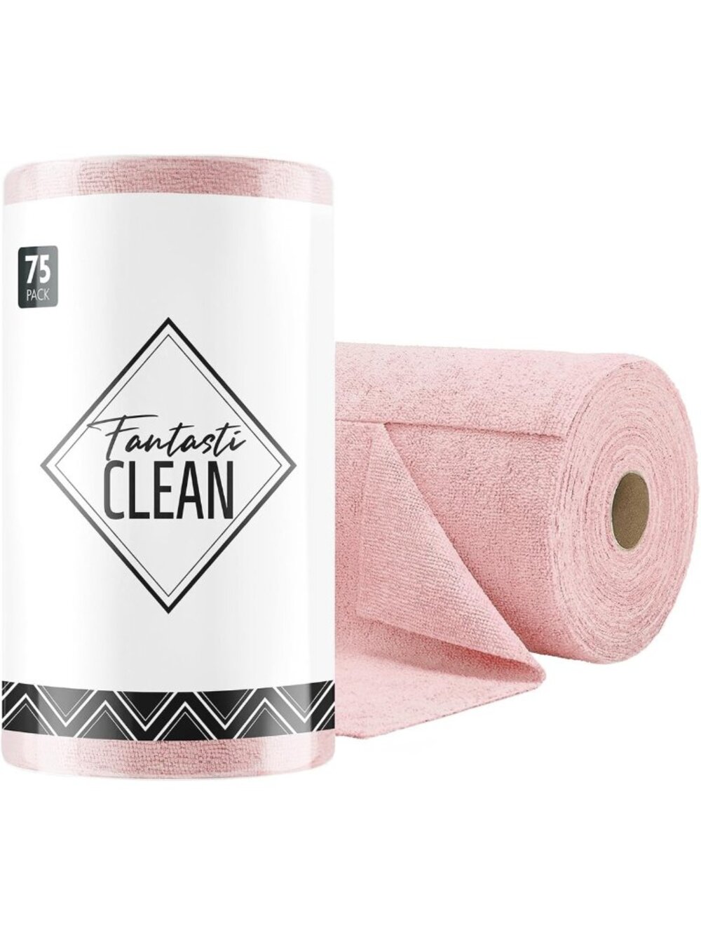 Microfiber Cleaning Cloth Roll - 75 Pack, 12"x12", Soft & Absorbent, Perfect for